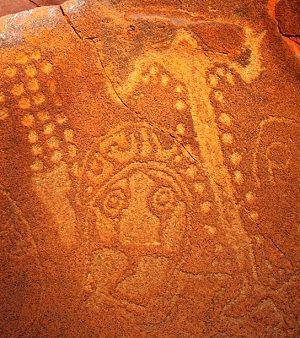 The Burrup Peninsula, Australis, the famous 30,000 year old Aboriginal rock art at www.BlissfulVisions.com